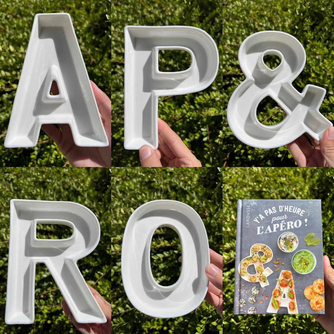 🫒 Service APÉRO 5 coupelles céramique + livre Larousse recettes | Neuf